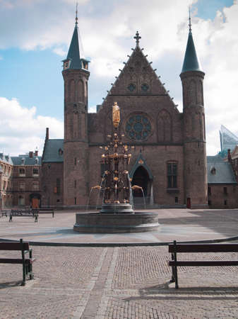 Dutch parlament square Ridderzaal at the Binnenhof in The Hague, Netherlandsの写真素材