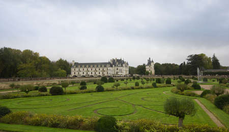 CHENONCEAU, FRANCE - November 2012: Castle on November, 2012 in Chenonceau, France. It was built in 1513 by Katherine Briconnet, famous chateau of french queens.のeditorial素材