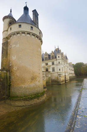 CHENONCEAU, FRANCE - November 2012: Castle on November, 2012 in Chenonceau, France. It was built in 1513 by Katherine Briconnet, famous chateau of french queens.のeditorial素材
