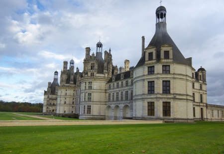 Chambord palace after rain, Loire Valley, Franceのeditorial素材