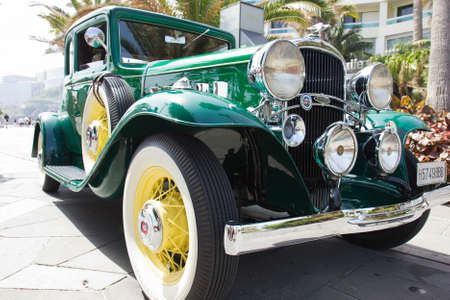 PUERTO DE LA CRUZ - JULY 14: 1931 Oldsmobile F31 coupe at town boulevard, on July 14, 2013 in Puerto...