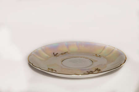 Saucer cup, made out of porcelainの写真素材