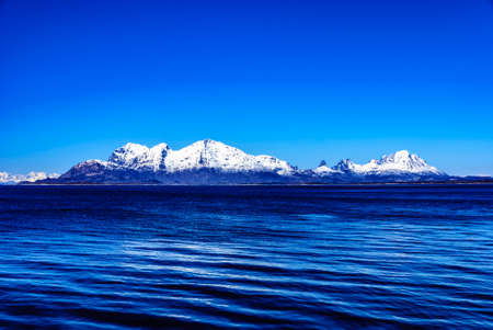 Hamarøy, Norway, with Hamarøyskaftet in early spring