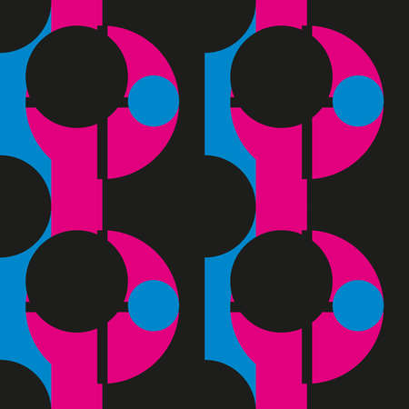 multicolor vector seamless pattern with abstract shapes. geometric art print. fashion 80s-90s....