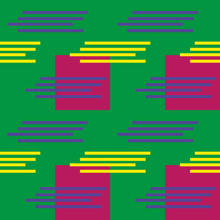multicolor vector seamless pattern with abstract shapes. geometric art print. fashion 80s-90s. memphis style design. ethnic hipster backdrop. hand drawn. Wallpaper, cloth design, fabric, textile.のイラスト素材