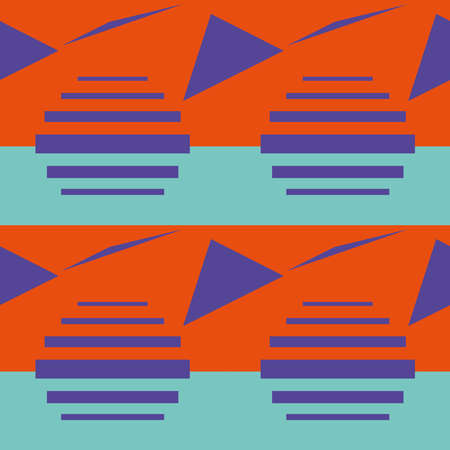 multicolor vector seamless pattern with abstract shapes. geometric art print. fashion 80s-90s....