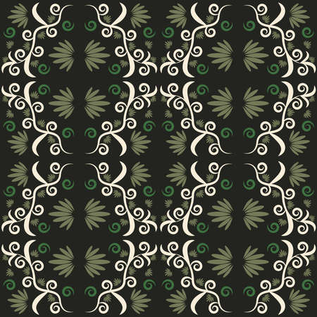 Traditional Russian vector seamless pattern in khokhloma style. Can be used for banner, card, poster, invitation, label, menu, page decoration or web designのイラスト素材