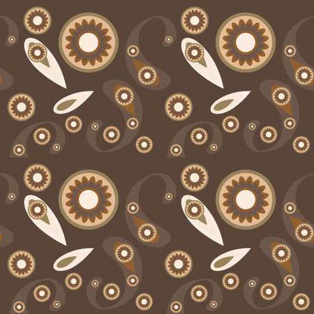seamless pattern with flowers in indian style. floral vector background