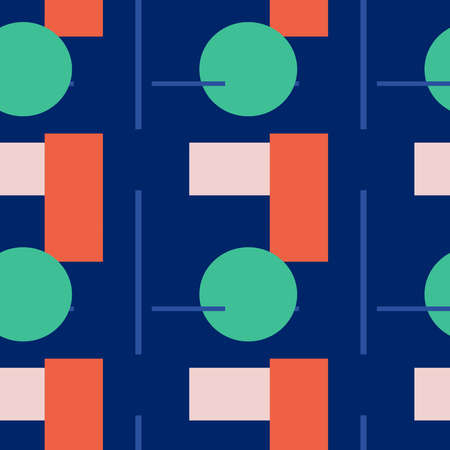 Abstract seamless geometric pattern with curved lines, dots, Shabby shape elements, colorful spray paint ink. Grunge urban pattern for boy, girl, sport clothes, wrapping paper. Gradient colorsのイラスト素材