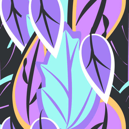 Elegant pattern with stylish flowers and leaves. Seamless template can be used for design fabric, cover, linens and more designs.のイラスト素材