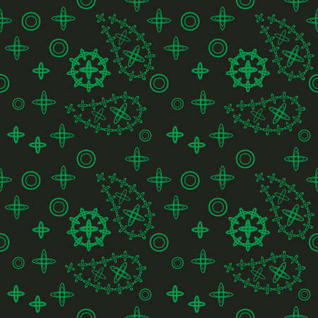 Linocut style hand drawn meadow flowers - seamless pattern. Wildflowers in modern cutout style...