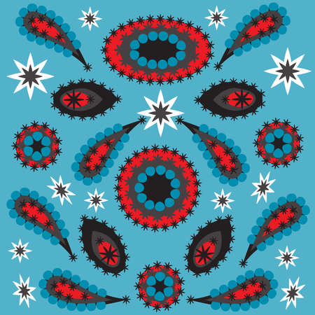 Pattern for coloring book. Ethnic, floral, retro, doodle, vector, tribal design element. Black and white background. Doodle vector background. Henna paisley mehndi doodles design tribal design elementのイラスト素材