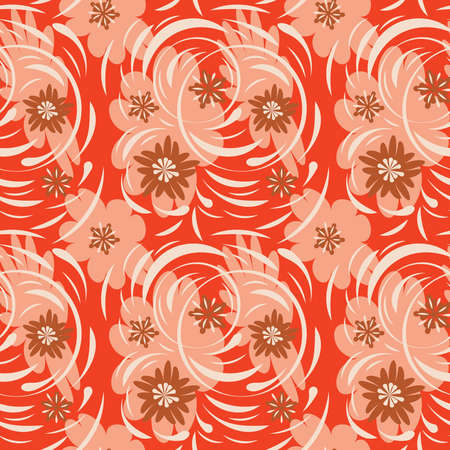 Folk floral pattern. Abstract flowers print. seamless pattern