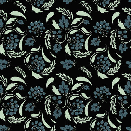 Folk flowers art pattern Floral abstract surface design Seamless patternのイラスト素材