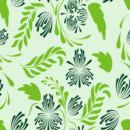 Folk flowers pattern Floral surface design Seamless patternのイラスト素材