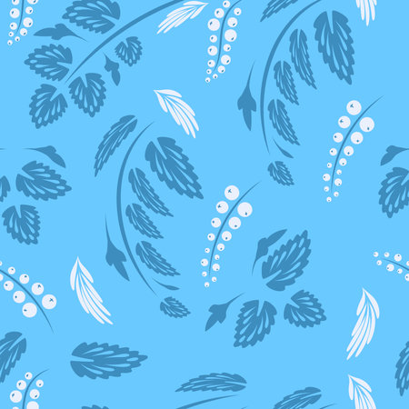 Folk flowers pattern Floral surface design Seamless patternのイラスト素材