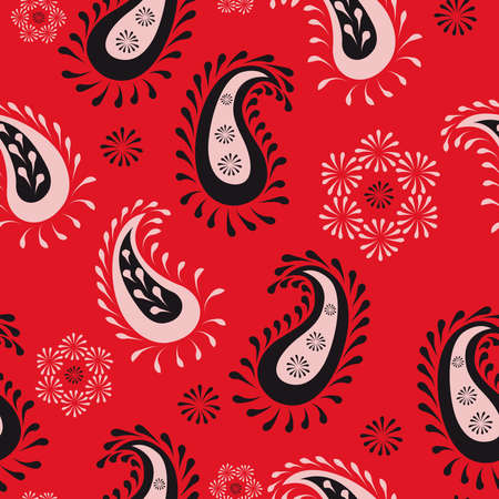 Floral pattern paisley style Paisley print. Doodle backgroundの写真素材
