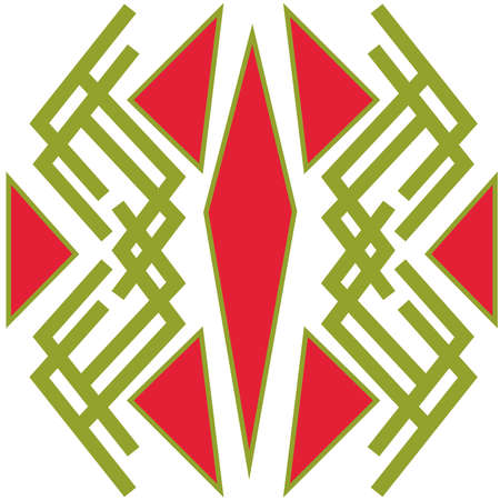 Background pattern with decorative geometric and abstract elementsのイラスト素材