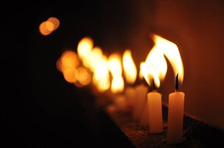 Candle in the Dark , Mae-Hong-Son Thailand の写真素材