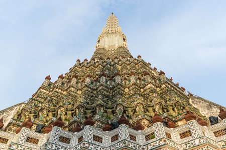Decorated tower of Temple in Bangkok, Thailand