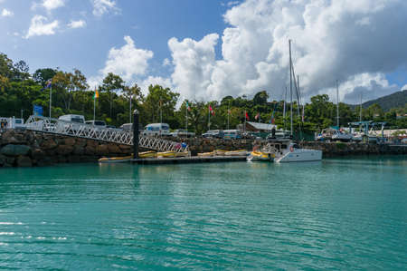 Airlie Beach, Australia - February 5, 2017: Abel Point Marina. Airlie Beach, Whitsundays, Queensland, Australiaのeditorial素材