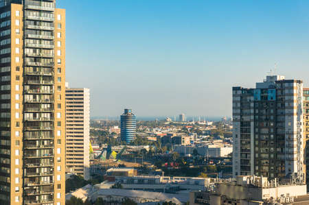 Melbourne, Australia - April 18, 2017: Melbourne Southbank neighbourhood view from aboveのeditorial素材