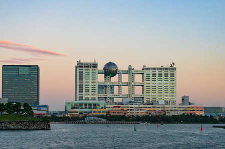 Tokyo, Japan - August 31, 2016: Fuji TV building on Odaiba islandのeditorial素材