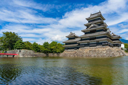 Matsumoto historic castle in Japan on sunny dayのeditorial素材