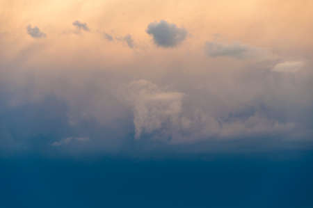 Sunset sky cloudscape nature background with copy spaceの写真素材