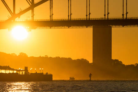 Sydney Harbour Bridge at sunset. Sydney, Australiaの写真素材