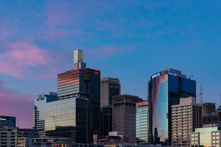 Sydney, Australia - August 04, 2013: Sydney CBD with skyscrapers and office buildingsのeditorial素材