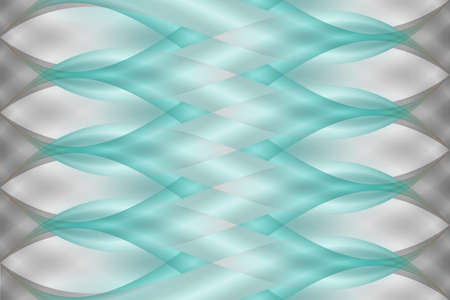 Vector abstract background of intertwining smooth shapes, pointed icicles in turquoise grey, shining...