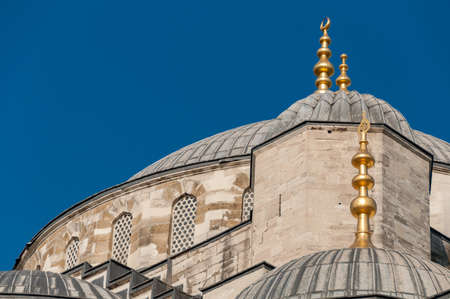 Blue Mosque, Sultanahmed Camii architectural details in Istanbul, Turkeyの写真素材