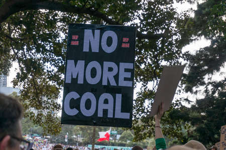 Sydney, Australia - September 20, 2019: Strike for climate change in Sydney. People demanding climate actions from the Australian government.のeditorial素材