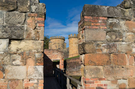 Port Arthur, Australia - July 19, 2014:  The Penitentiary building landmark at Port Arthur historic...