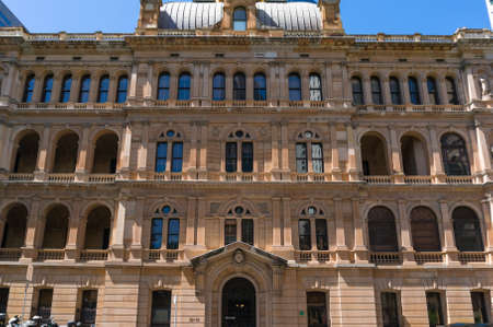 Sydney, Australia - November 24, 2016: Department of Lands Building facade exterior heritage-listed state government building of the Victorian Renaissance Revival architectural style on Bridge streetのeditorial素材