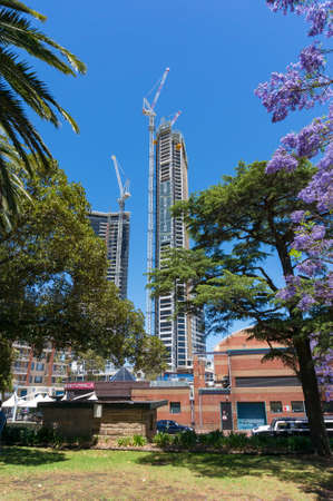 Sydney, Australia - November 12, 2016: Construction of Altitude by Meriton condominium complex in Parramatta suburbのeditorial素材