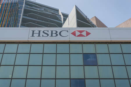 Sydney, Australia - January 26, 2020: HSBC bank headquarters building on George street in Sydney, Australiaのeditorial素材