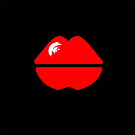 Red lipsのイラスト素材