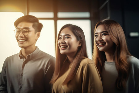 Group of asian business people meeting in modern office.Asian peopleの素材