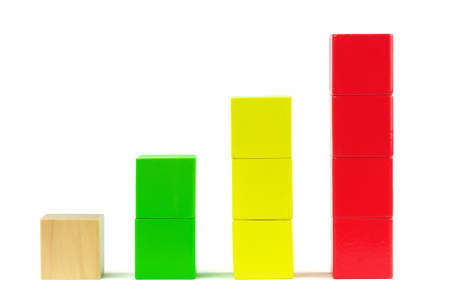 Colorful toy blocksの写真素材