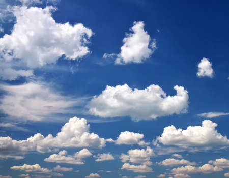 Blue sky with clouds. Composition of Nature. の写真素材
