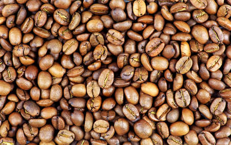 Roasted coffee beans, can be used as a background.の写真素材