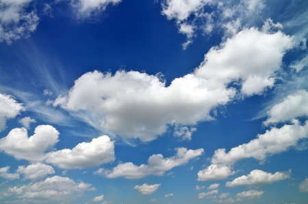 Blue sky with clouds. Composition of Nature.の写真素材