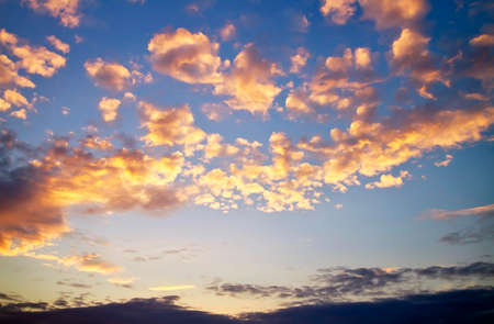 Beautiful orange sunset skyの写真素材