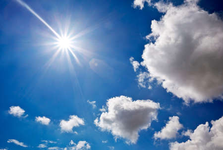 Deep blue sky. Element of design.
