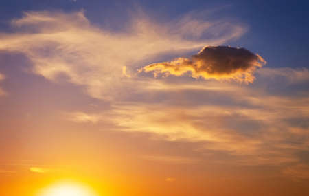 Beautiful sunset sky. Sky Background.の写真素材