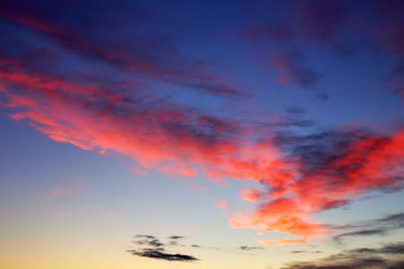 Beautiful fiery sky during sunset.