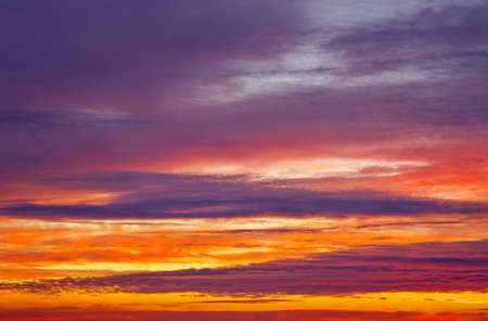 Beautiful apocalyptic fiery sunset sky as background.