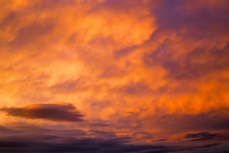 Beautiful stormy sunset sky. Cloudy abstract background.